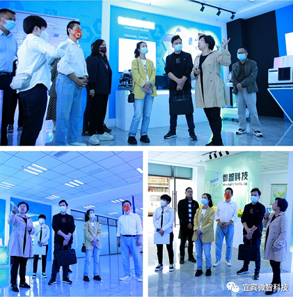 宜宾市科技局成果转化科及叙州区管委会一行考察公司